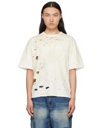 Neighborhood - T-Shirt À Manches Courtes Savage Blanc Cassé À Col Ras Du Cou - Lyst