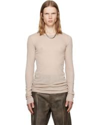 Rick Owens - Taupe Tower Rib Ls T-Shirt - Lyst