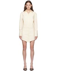 The Attico - Robe courte silvye blanc cassé - Lyst