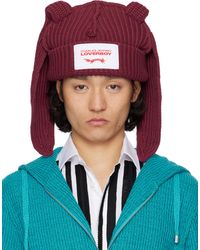 Charles Jeffrey - Burgundy Chunky Rabbit Beanie - Lyst