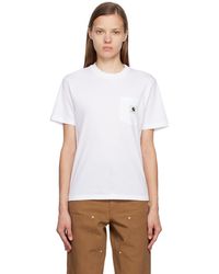 Carhartt - T-shirt blanc à col ras du cou - Lyst