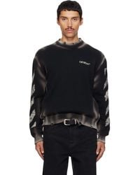Off-White c/o Virgil Abloh - Diagonal Arrow Corrosion Knit Crewneck Sweater - Lyst