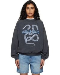 Anine Bing - Harvey Crew Snake Sweatshirt - Lyst