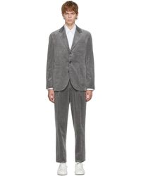 Brunello Cucinelli - Grey Corduroy Cashmere Suit - Lyst