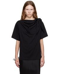 Dries Van Noten - Black Knotted T-shirt - Lyst