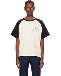Rhude - Black & Off-white Raglan T-shirt - Lyst