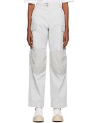 Objects IV Life - Pantalon cargo gris à logos estampés - Lyst