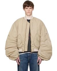 we11done - Washed Nylon Bomber Jacket - Lyst