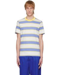 Marni - Ensemble de trois t-shirts bleu et jaune à rayures - Lyst