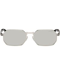 Versace - Lunettes De Soleil Flow Argentées À Motif Greca - Lyst