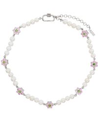 Veert - Off- Freshwater Pearl Flower Necklace - Lyst