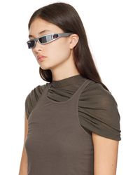 Rick Owens Black Fog Sunglasses in Green | Lyst Canada