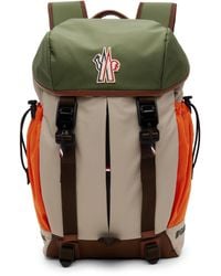 3 MONCLER GRENOBLE - Gray & Khaki Patch Backpack - Lyst
