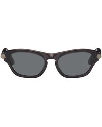 Burberry - Gray Tubular Oval Sunglasses - Lyst
