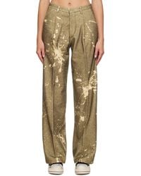 R13 - Khaki Wide-leg Trousers - Lyst