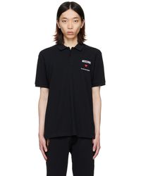 Moschino - Black 'in Love We Trust' Polo - Lyst