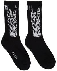 Amiri Flames Socks - Black