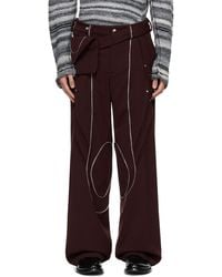 Kiko Kostadinov - Burgundy Chalice Trousers - Lyst