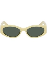 Jacquemus - Lunettes de soleil 'les lunettes ovalo' jaunes - Lyst