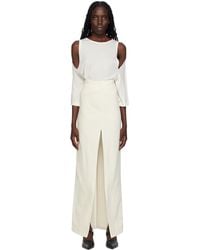 Ann Demeulemeester - White Chalisa Denim Maxi Skirt - Lyst