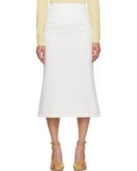 Dries Van Noten - Denim Midi Skirt - Lyst