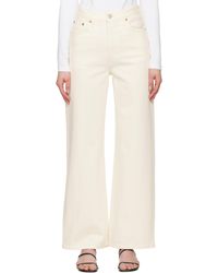 Levi's - オフホワイト Ribcage ワイドレッグジーンズ - Lyst