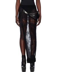 Rick Owens - ブラック Hollywood Spider Ziggy マキシスカート - Lyst