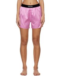 Tom Ford - Pink Elasticized Pyjama Shorts - Lyst