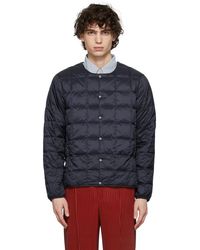 Taion Quilted Down Inner Cardigan - Blue