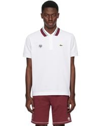 Lacoste - Roland Garrosエディション ホワイト ポロシャツ - Lyst