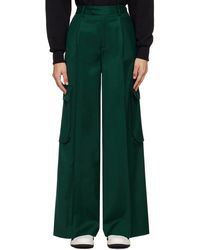 Amiri - Green Pleated Trousers - Lyst