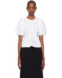 Simone Rocha - T-shirt blanc à effet ruché - Lyst
