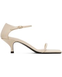 Totême - Toteme Off-white 'the Strappy' Heeled Sandals - Lyst
