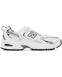 New Balance - Mr530 Logo-embossed Leather And Mesh Low-top Trainers 7. - Lyst