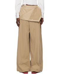 Dion Lee - Tan Foldover Parachute Trousers - Lyst