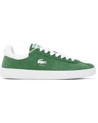 Lacoste - グリーン Baseshot レザースニーカー - Lyst