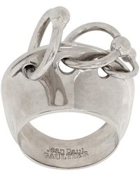 Jean Paul Gaultier - Bague argentée à anneaux circulaires - Lyst