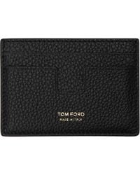 Tom Ford - Soft Grain Leather Money Clip Card Holder - Lyst
