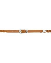 Our Legacy - Tan 2 Cm Braided Belt - Lyst