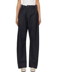MM6 by Maison Margiela - Pinstripe Wool Trousers - Lyst