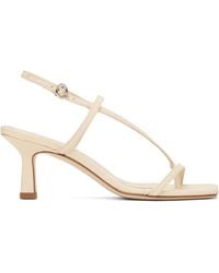 Aeyde - Off- Elise Leather Toe-Post Heeled Sandals - Lyst