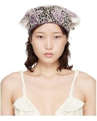 Anna Sui - Off- Medallion Floral Lace Headscarf - Lyst