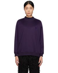 Needles - Purple Mock Neck Sweatshirt - Lyst