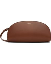 A.P.C. - Sac Baguette Demi-Lune Brun - Lyst