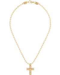 Emanuele Bicocchi - Beaded Chain Notre-Dame Cross Necklace - Lyst