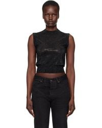 Alexander Wang - Mock Neck Hotfix Tank Top - Lyst