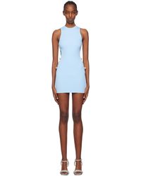 Mach & Mach - Blue Crystal-cut Minidress - Lyst