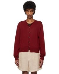 Tonywack - Super Fine Wool Crewneck Cardigan - Lyst