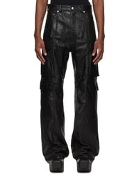 Rick Owens - Temple Geth Leather Cargo Pants - Lyst