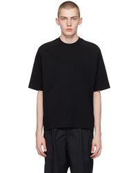 Emporio Armani - Black Embossed T-shirt - Lyst